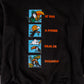 CREWNECK NEGRO UNISEX SANARA MAÑANA - CONFIANZA