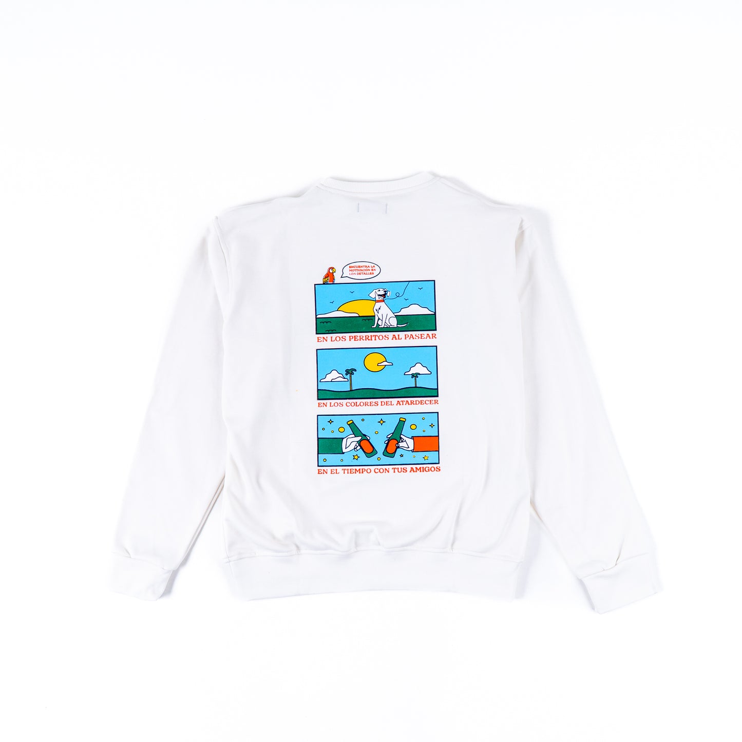 CREWNECK CREMA UNISEX SANARA MAÑANA - DETALLES
