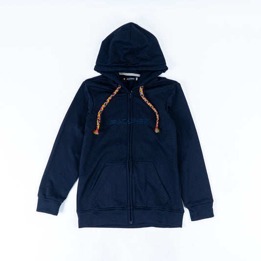 HOODIE UNISEX CREMALLERA ORÍGENES AZUL NAVY