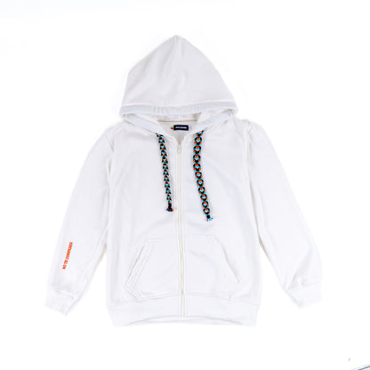 HOODIE CREMALLERA CREMA UNISEX SANARA MAÑANA - CONFIANZA