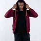 HOODIE UNISEX CREMALLERA ORÍGENES VINOTINTO
