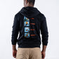 HOODIE CREMALLERA NEGRO UNISEX SANARA MAÑANA - CONFIANZA