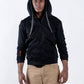 HOODIE CREMALLERA NEGRO UNISEX SANARA MAÑANA - RESPIRAR