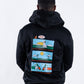 HOODIE CREMALLERA NEGRO UNISEX SANARA MAÑANA - DETALLES