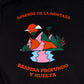 HOODIE CREMALLERA NEGRO UNISEX SANARA MAÑANA - RESPIRAR