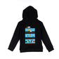 HOODIE CREMALLERA NEGRO UNISEX SANARA MAÑANA - DETALLES