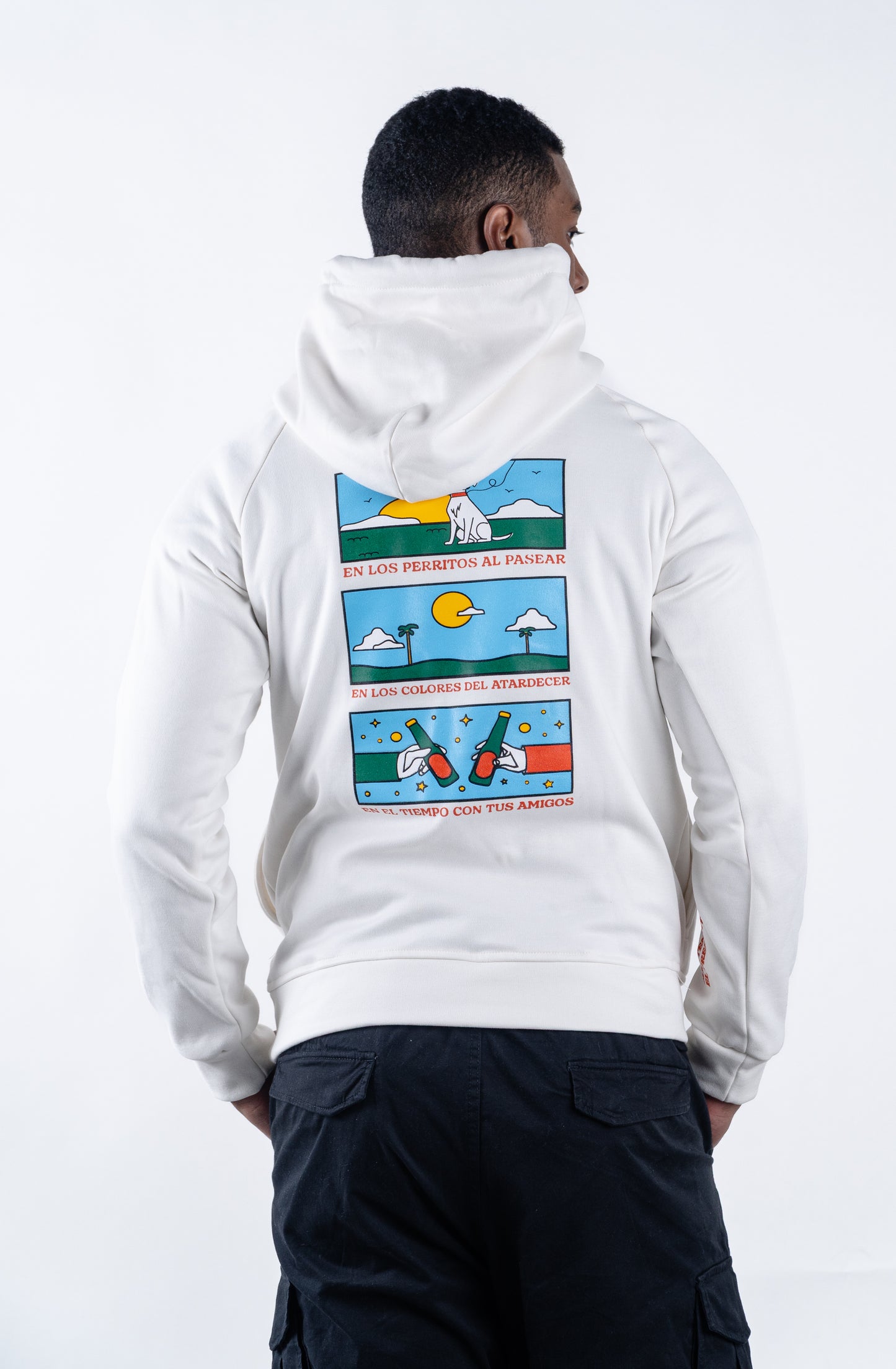 HOODIE CREMA UNISEX SANARA MAÑANA - DETALLES