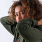 HOODIE UNISEX CREMALLERA ORÍGENES VERDE MILITAR