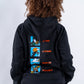 HOODIE NEGRO UNISEX SANARA MAÑANA - CONFIANZA