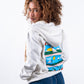 HOODIE CREMALLERA CREMA UNISEX SANARA MAÑANA - DETALLES