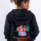 HOODIE CREMALLERA NEGRO UNISEX SANARA MAÑANA - RESPIRAR