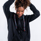 HOODIE CREMALLERA NEGRO UNISEX SANARA MAÑANA - RESPIRAR
