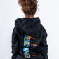 HOODIE CREMALLERA NEGRO UNISEX SANARA MAÑANA - CONFIANZA