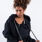HOODIE CREMALLERA NEGRO UNISEX SANARA MAÑANA - CONFIANZA