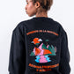 CREWNECK NEGRO UNISEX SANARA MAÑANA - RESPIRAR