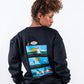 CREWNECK NEGRO UNISEX SANARA MAÑANA - DETALLES