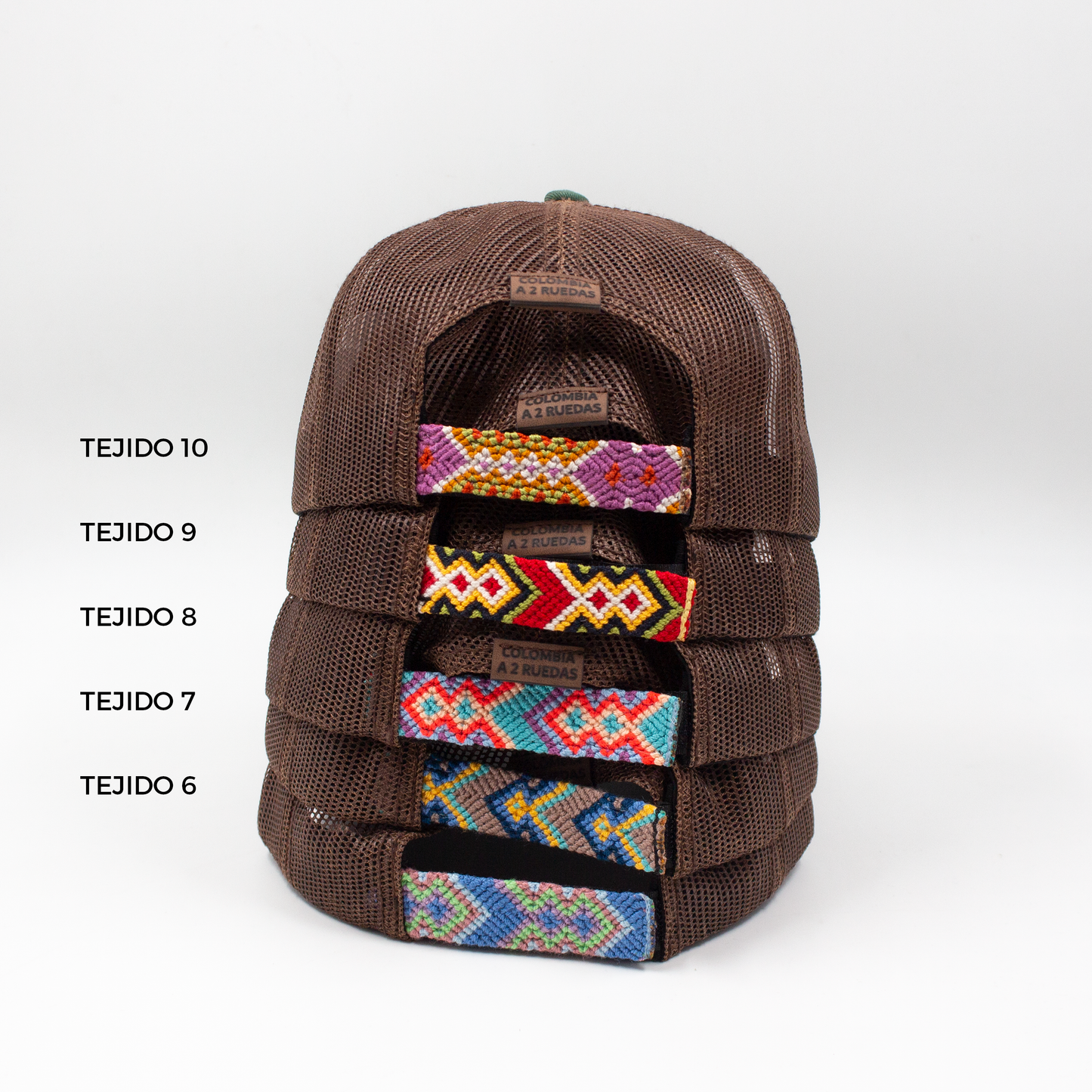 GORRA TRUCKER COLOMBIA EN 2 RUEDAS EL SIFON - FRENTE DURO