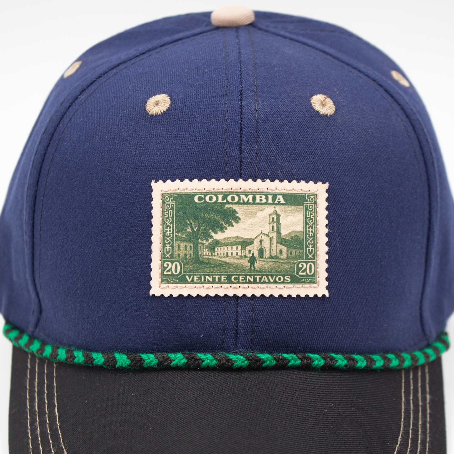 GORRA MENSAJEROS ESTAMPILLA VERDE - FRENTE DURO