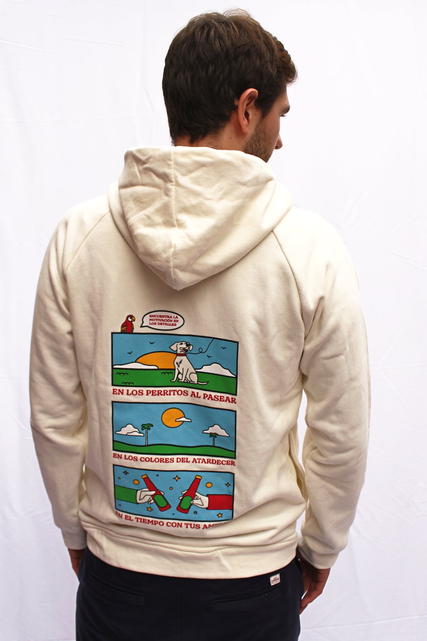 HOODIE SANARA MAÑANA - DETALLES - TALLA XS UNISEX